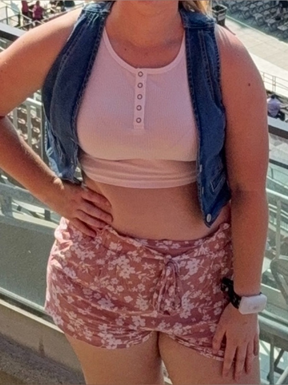 Aeropostale White Ribbed Cropped Tank Top - Picture 4 of 5
